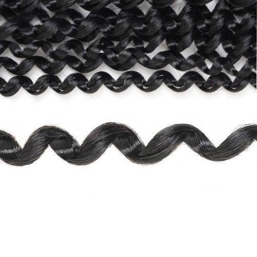 Passion Twist Hair 24 Inch 7 Packs Black Water Wave Crochet Hair for Passion Twists Long Bohemian Braiding Protective Style Hair Extensions, Tangle Free, No odor, Skin Friendly (24 Inch 7 Packs,1B#)