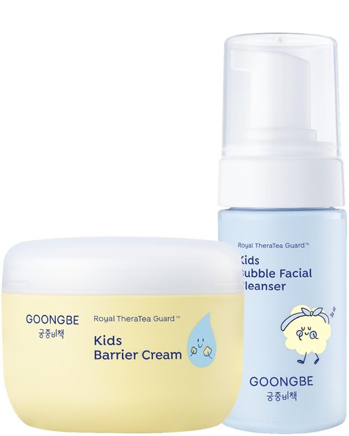 GOONGBE Kids' Bubble Facial Cleanser + Kids' Barrier Cream Bundle