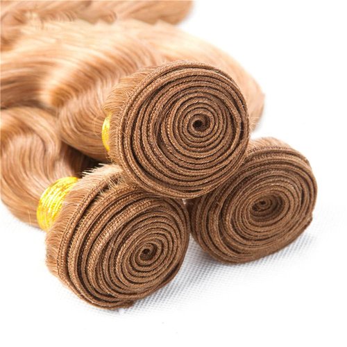28 inch light brown bundles human hair Color #30 Body Wave 1 BundlesAuokMar 8A Peruvian Virgin Remy Hair #30 Brown Bundle