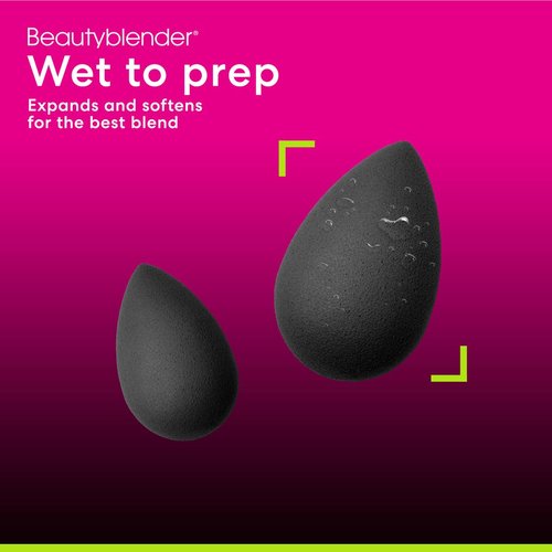 Beautyblender® | Besties Charcoal Blend & Cleanse 4-Piece Starter Set, Pro Black Makeup Sponge + Solid Charcoal Cleanser .558 oz + Silicone Scrub Mat + Travel Case, Made in USA, Vegan, Cruelty Free
