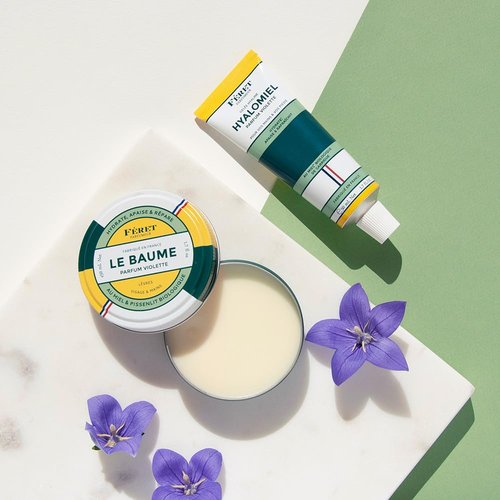Feret Le Baume Multi-Purpose Balm – Violette – Deeply Hydrating Moisturizer for Dry Cracked Skin, Lips & Cuticles - Natural Lip Balm with Shea Butter & Honey -Made in France (1.7 Ounce (Pack of 1))