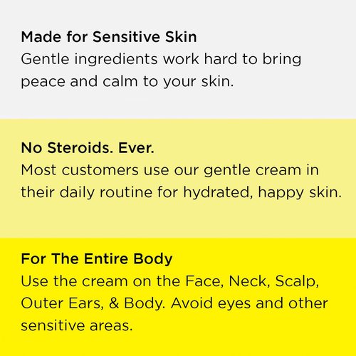 Seborrheic Face Cream for Dry Skin - Hydrates & Supports the Skin Barrier with MCT Oil, Squalane - Moisturizing Face, Scalp and Body Cream for Sensitive Skin - No Steroids, Gentle Ingredients