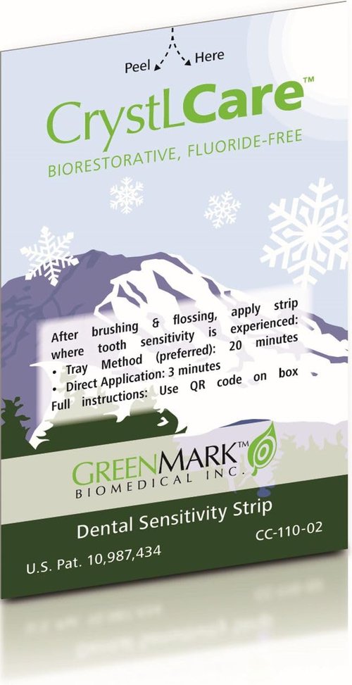 Dentulu CrystLCare Biorestorative - The Fluoride-Free Dental Strip for Instant and Lasting Relief from Dental Sensitivity, containing 14 Strips