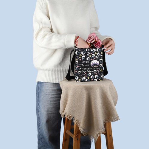 MNIGIU Anime Inspired Gift Anime Cosmetic Bag Anime Lover Gift Anime Themed Gift (TakenBlack)