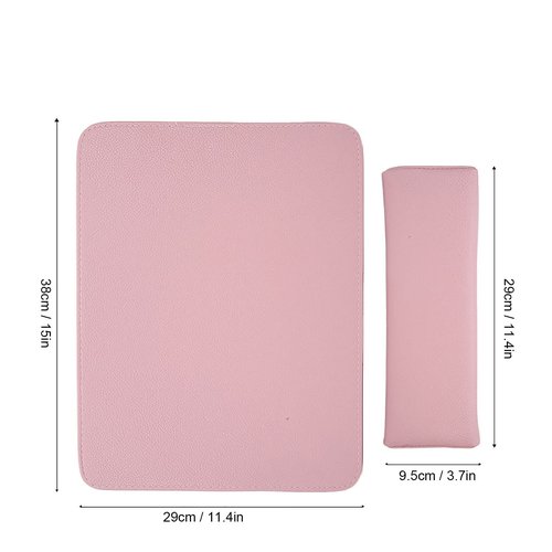 Nail Armrest Armrest Cushion for Tech Soft Art Beauty Salon Hand Holder Cushion Mat Set Manicure Tool (Pink)