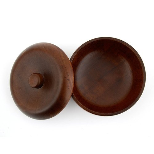 Grandslam Wooden Shaving Bowl with Lid Shaving Soap Bowl for Men Easy to Lather Fits Wet Shaving (Oak Wood)