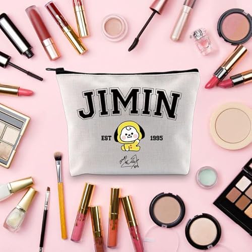 Singer Merch K-pop Characters Bag K-pop Team Gift for Army Singer Fan Gift B-T Inspired Zipper Pouch Bag (Jimin bag)