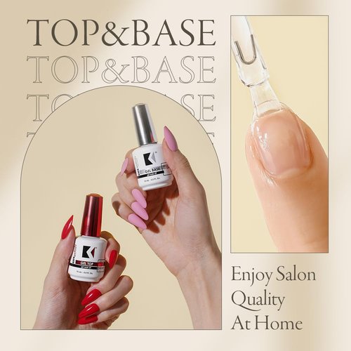 KUPA Gelfinity - Soak Off Gel - Base & Glossy Top & Matte Top Coat (No-Wipe) 0.5 Fl Oz Pack of 3