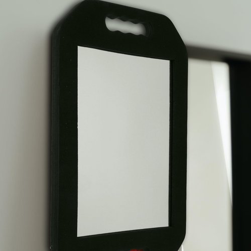 FRCOLOR 3 Pcs Hairdressing Foam Frame Rectangular Handheld Makeup Mirrors Large Salon Barber Mirrors for Home Bathroom Use