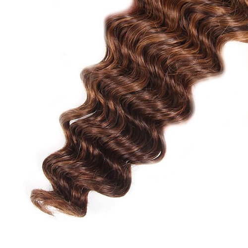 Highlight Brown Bundles Human Hair P430 Ombre Bundles Chocolate Deep Wave Bundle 10 12 14 Inch Unprocessed Brazilian Remy Hair P430 Brown Deep Wave Human Hair 100G/Pc