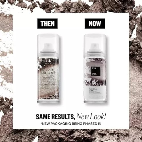 IGK FIRST CLASS ?Charcoal Detox Dry Shampoo for Oily Hair | Balances Oil + Soothes Scalp + Volumizes | Vegan + Cruelty Free