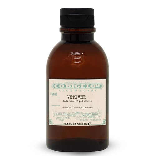 C.O. Bigelow Iconic Collection Vetiver Body Wash, Scented Shower Gel with Coconut Oil and Aloe Vera, 10.5 fl oz