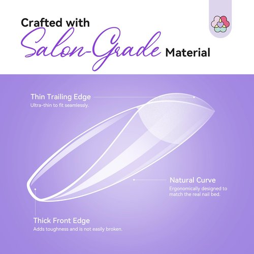 SAVILAND Advanced Gel Nail Kit: 500 Pcs Extra Short Square Nail Tips with Drill Salon Grade 30-Day Strong Hold Gel Nail Tips 12 Sizes Fake Nails with Glue & Nail Lamp Complete DIY At Home Nail Kit