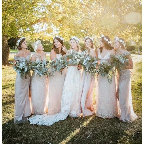 Bridesmaid Scrunchies Proposal Gifts square 4.1inch Bachelorette Hair Claws Clips Girls heart sunglasses headband gift for Wedding Party Favors (Sage Green)