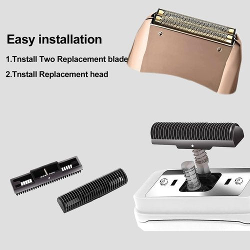 Shaver Replacement Golden Foil and Cutters Compatible with Andis 17155 Pro Lithium Titanium foil Shaver Replacement Heads(Rose Gold)