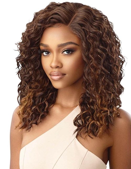 Outre Lace Front Wig HD Transparent Pre-Plucked Lace Parting TEAGAN (DRFF/RDVV)
