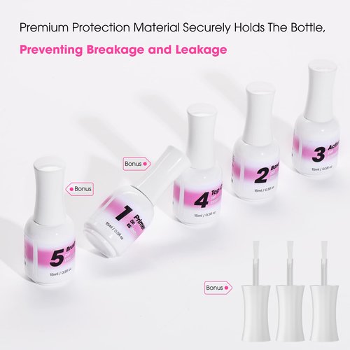 NAGAIA Premuim Nail Dipping System, Dip Essential Liquid Set, All In One Dip Liquid Kit, Home & Salon Nail Dipping Manicure, Air Dry Dip Powder System, Salon Acrylic Nail Alternative, 3 Replaced Brush