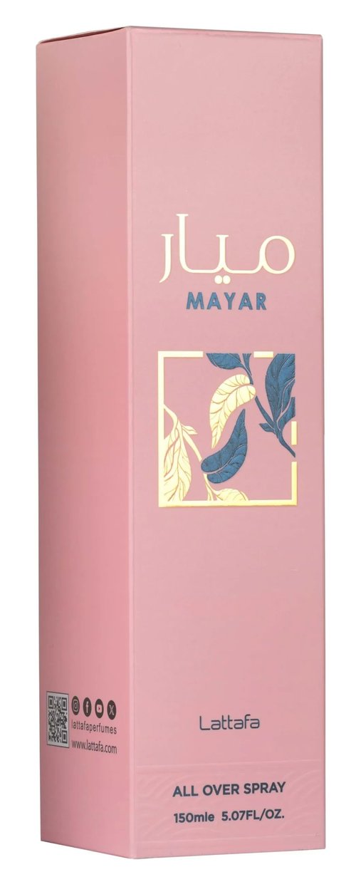 Lattafa Mayar – Fruity, Floral, Sweet, Amber – All Over Spray Long-Lasting Fragrance for Women, 5.07 Ounce / 150 ml