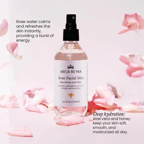 ABEJA REYNA Rose Facial Mist with Organic Honey & Aloe Vera 125ml