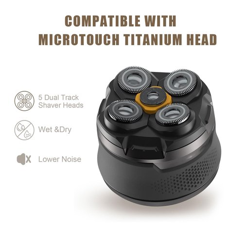 3PCS Shaver Replacement Blades Compatible with MicroTouch Titanium Head,Stainless Steel Material
