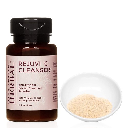 Ora's Amazing Herbal Rejuvi C Cleanser Powder Face Wash, Gentle Cleansing Powder for All Skin Types (Rejuvi C Cleanser 2.5 oz)