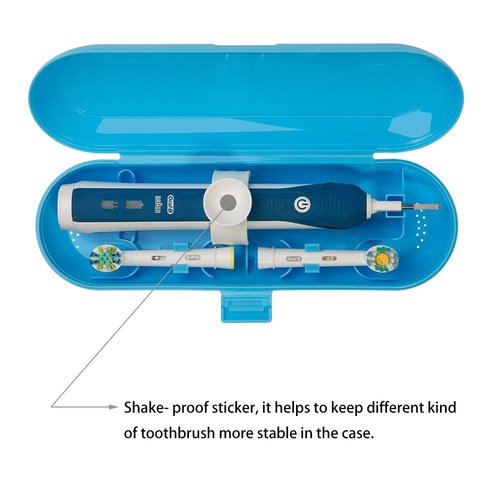 Nincha Plastic Electric Toothbrush Travel Case for Oral-B Pro Series, Blue