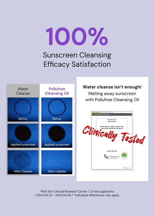 THANKYOU FARMER Pollufree Pore Deep Cleansing Oil - SPF Cleanser, Korean Perilla Herb, Makeup Blackhead Remover, Dermatologist Tested, Korean Oil Cleanser 7.03 fl.oz. 200ml