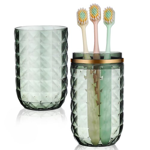 Didiseaon Travel Toothbrush Case Portable Tooth Brush Cup Toothbrush Holder with Cover for Traveling/Camping/School/Home or Daily Uses