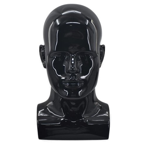 Tcwuzick Male Mannequin Head Professional Manikin Head for Display Wigs Hats Headphone Mask Sunglasses Jewelry and Scravat Display Stand (L90-lianghei)