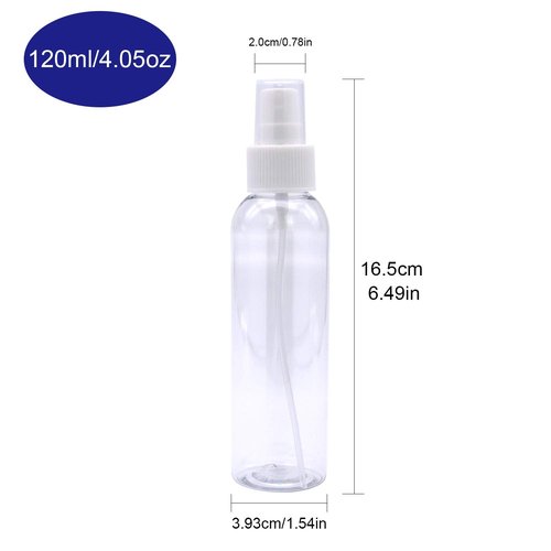 TRENDBOX 4oz Travel Size Spray Bottles, 24 Pack Fine Mist Small Empty Plastic Spray Bottle, Leak Proof BPA-Free Travel Essentials Cosmetic Containers