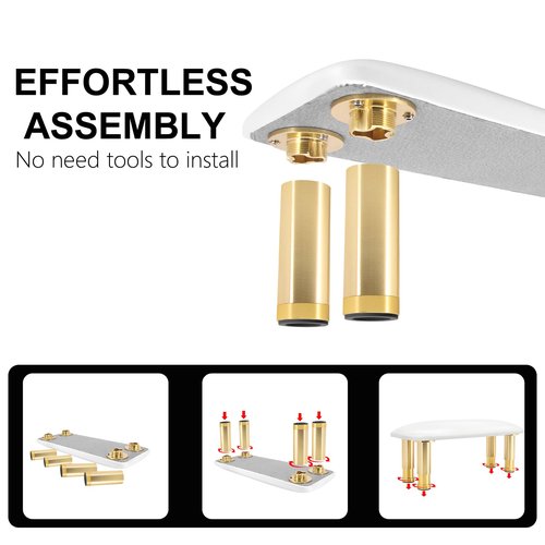Arm Rest for Nail Tech,Height Adjustable Manicure Nail Hand Rest Pillow,Cleanable Leather Nail Arm Rest Stand for Acrylic Nail Art Tech Salon Home Use,Non-slip Gold Legs(White)