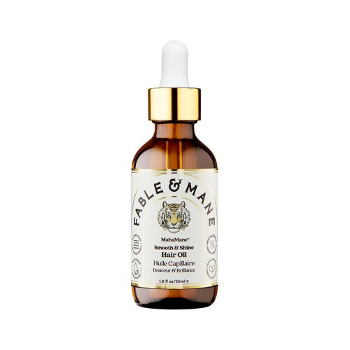 Fable and Mane MahaMane Smooth & Shine Hair Serum - Protective Oil Treatment for Dry, Damaged Hair. 1.8FL oz