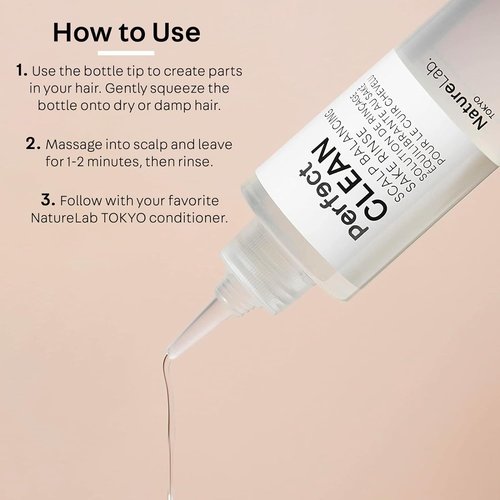 NatureLab.TOKYO Perfect Clean Clarifying Scalp Scrub 2-in-1 Shampoo and Scalp Scrub Hair Treatment (8.1 oz) & Perfect Clean Scalp Balancing Sake Rinse (7 oz)