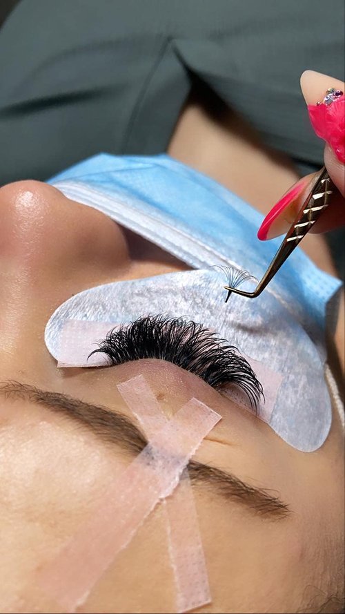 The Lash Co. Silicone Gel Tape for Lash Extensions ONE ROLL (Perfect for Tape Back Method, sensitive, gentle, easy to remove!) (Peach Pink)