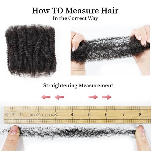 Afro Kinkys Bulk Human Hair for Permanent Micro Locs/Twists/Braids/Repair Locs Afro Kinky Curly Bulk Length and Thickness Extending, Blend Seamlessly with African hair (Natural black, 12inch 50g)