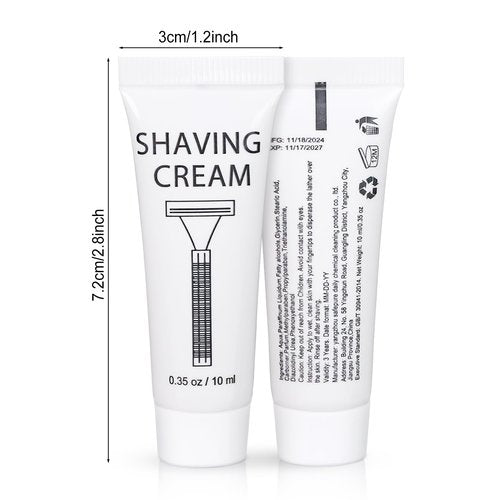 SLequipo Pack of 150 Disposable Shaving Cream Bulk, Individually Wrapped, 10g/0.35 oz, Travel Size Hotel Toiletries Amenities