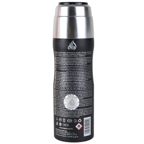 Lattafa Fakhar for Men - Fresh, Marine, Woody, Earthy - Perfumed Deodorant Spray, 6.67 Ounce / 200 ml