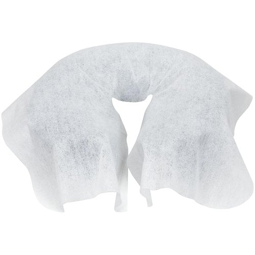 ForPro Massage Face Rest Covers, Ultra Soft, Hypoallergenic, Latex-Free, Disposable Headrest Covers, 16.5” L x 13.75” W, White, 100-Count