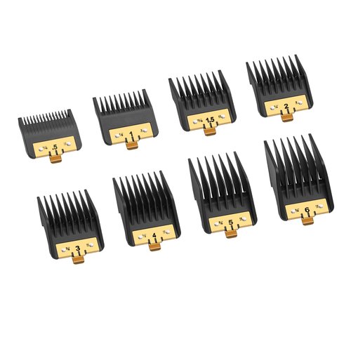 8PCS Premium Clipper Guards with Metal Clip compatible with BaBylissPRO Barberology Comb Set,Cutting Lengths 1/16”-3/4 ”, for Babyliss Clipper Guards for FX870 FX890 FX825 FX673 Clippers