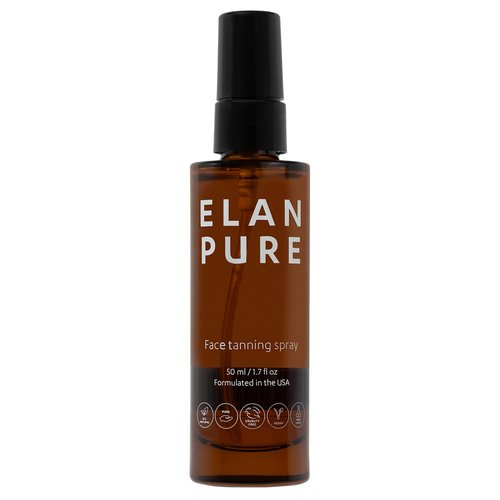 Elan Pure Face Tanning Mist, Organic Ingredients, Sunless Self Tanner, Bronzing, Hydrating, Streak-Free, Long Lasting Glow