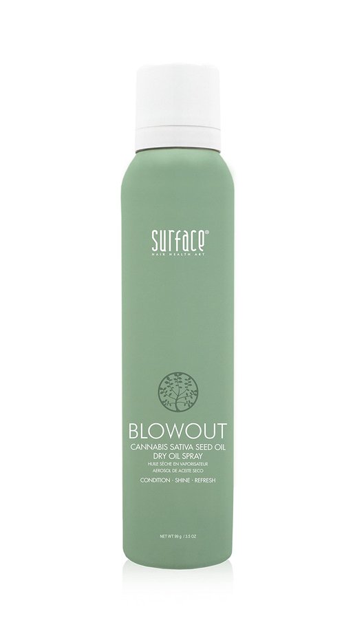 Surface Hair - Blowout Dry Oil Spray – Organic Ingredients for Women and Men, Heat-Resistant with Babassu Oil for Lightweight Conditioning for Longer Lasting Blowouts - 3.5 fl oz