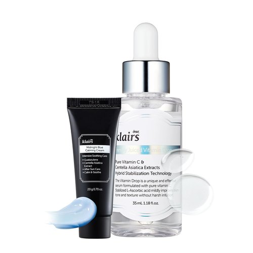 [DearKlairs] Vitamin Drop+ Blue Cream Set, Antioxidant, Calming, For Sensitive Skin, Korean Skincare Routine