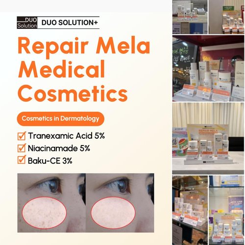 Tranexamic Acid 5% + Niacinamade 5% + Baku-CE 3% Ampoule, Duo Solution Repair Mela Ampoule - Tranexamic acid 50,000ppm, Niacinamade 50,000ppm, Bakuchiol 30,000ppm, PDRN, Peptides, Hyaluronic