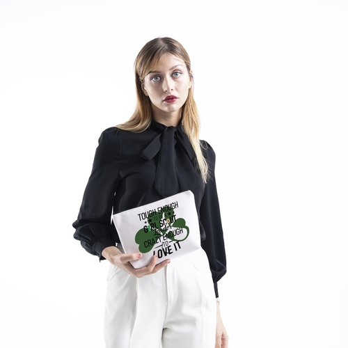 Leader Gift Tough Enough To Be A Leader Crazy Enough To Love It Zipper Pouch Makeup Bag (Tough Leader)