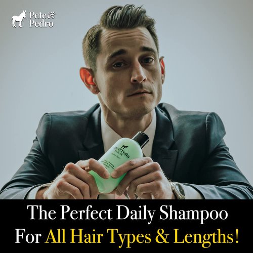 Pete & Pedro CLEAN Shampoo 8.5 oz & Cowboy Tobacco Cream Conditioner 8.5 oz Combo - Deep Cleansing Tea Tree Oil and Peppermint Shampoo | Nourishing Conditioner Tobacco Scent For Healthy Hair