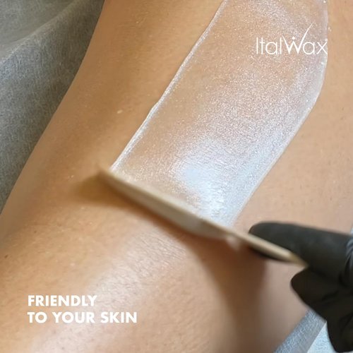 Italwax Top Line Crystal - 750g / 1.65lb - Hard wax beads for hair removal - Unscented - Synthetic formulation ideal for sensitive skins - Recommended for Bikini Area and Armpits