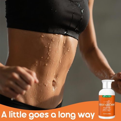 Hot Cream Sweat Enhancer Lotion for Women and Men and Body Sculpting Cellulite Workout Ultra Moisturizing and Invigorating Body Firming Cream with Natural Oils - 12.34 Fluid Ounce
