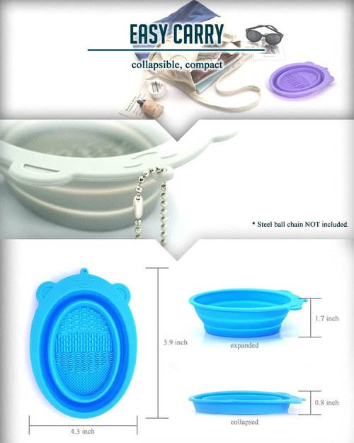 Freetune Collapsible Shaving Bowl - Silicone Rubber Multi Purpose Portable Bowl - Pocket Size, Easy to Carry, Durable, Flexible