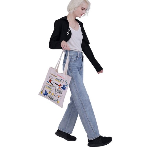 G2TUP Percy Movie Inspired Tote Bag Book Lover Tote Bag I’m Going On A Killer Quest Percy Fans Gift (I'm Going On TG)
