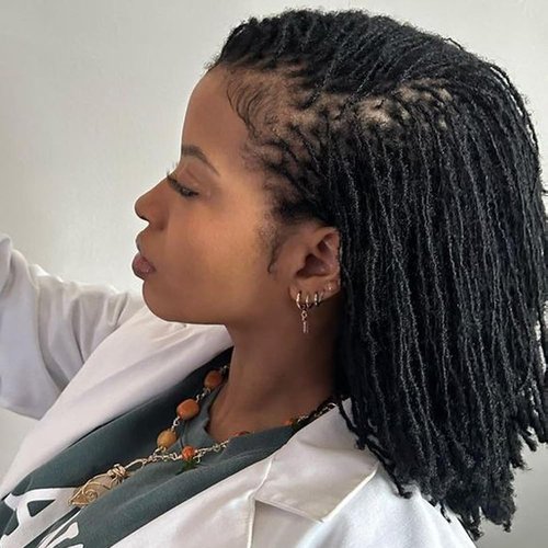 Luckroce Loc Extension Human Hair 6 inch 0.2cm Width 100% Permanent Huamn Hair Dreadlocks Extension Can Be Dyed Bleached Curled Handmade loc Extension for Men Women (30 Strands Natual Black)